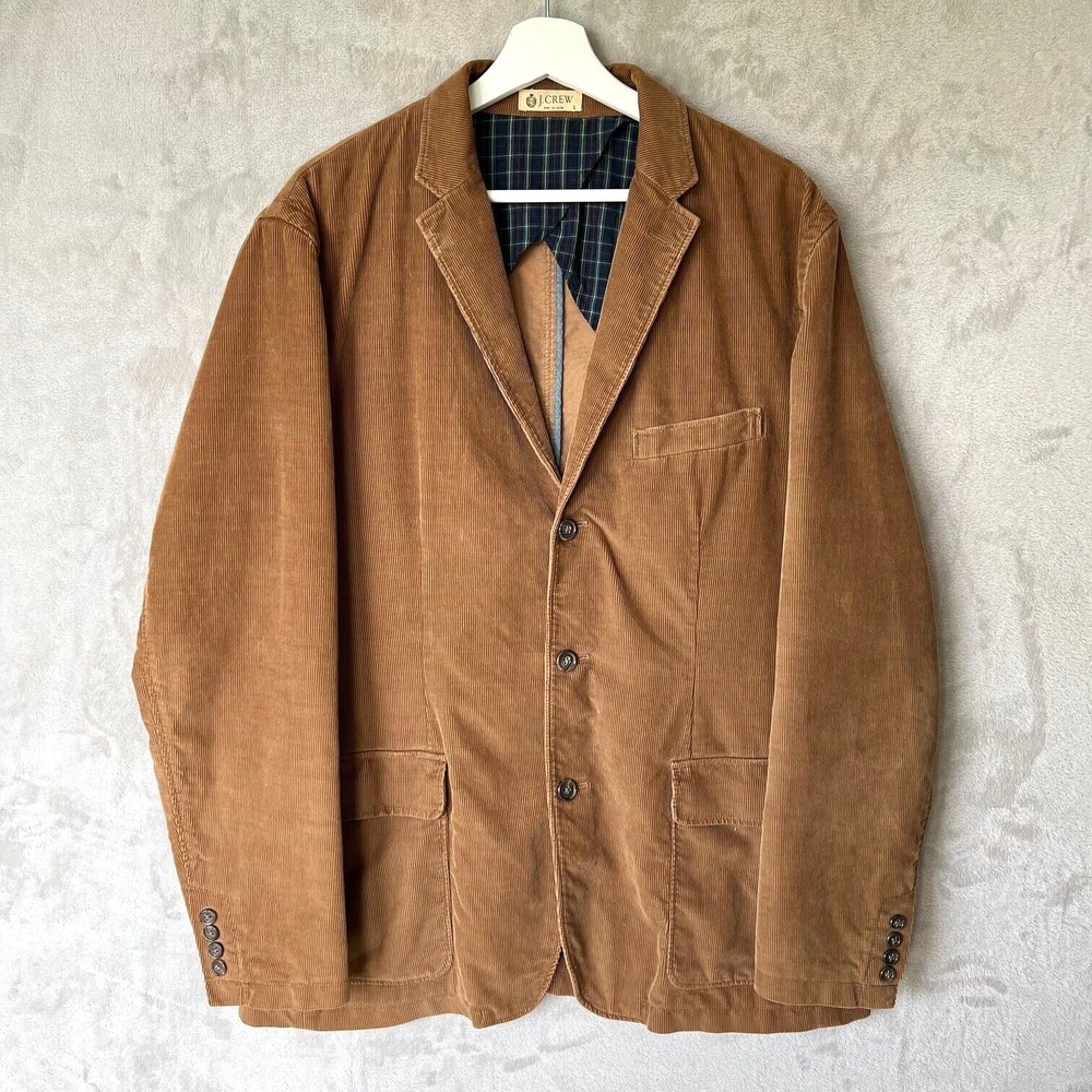 J Crew Sportcoat Mens Large Brown Corduroy Rivington 3 Button Academia Professor